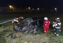 Autoturism lovit în plin de un tren care circula pe ruta Timișoara – Buziaș