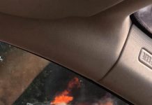 Camionetă în flăcări, în Timiș