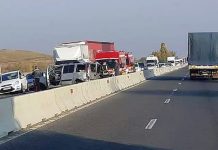 Accident în apropiere de Timișoara. Mai multe autoturisme avariate, o persoană rănită