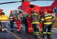 Accident în lanț în comuna Traian Vuia! A fost alertat elicopterul SMURD