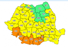 Cod galben și portocaliu în Banat! Val de căldură dublat de ploi și vijelii