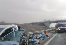 Accident cu două victime pe banda de urgență
