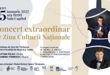 Concert extraordinar de Ziua Culturii Naționale susținut de Orchestra Facultății de Muzică și Teatru, alături de renumitul violonist Alexandru Tomescu
