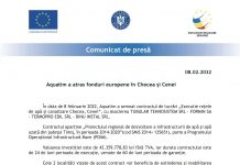 Aquatim a atras fonduri europene în Checea și Cenei