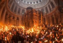 Sfânta Lumină vine de la Ierusalim sâmbătă seara