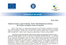 Stații de tratare a apei în Buziaș, Victor Vlad Delamarina și Știuca, din fonduri europene atrase de Aquatim
