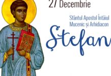 Seria Sărbătorilor continuă cu ziua primului martir creştin, Sf. Ştefan. Obiceiuri şi tradiţii