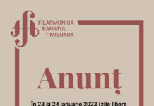 Anunt Filarmonica Banatul Timisoara!