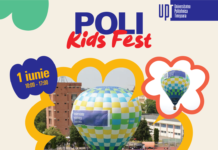 Petrecere cu activități distractive și ridicări cu balonul pe Stadionul Știința, la Poli Kids Fest