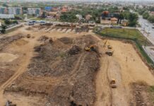 La noul stadion al Timişoarei se lucrează de zor