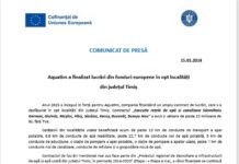 Aquatim a finalizat lucrări din fonduri europene în opt localități din județul Timiș