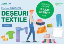 Campanie de colectare a deșeurilor textile cu predare GRATUITĂ în Zona 1 Timișoara efectuată de RETIM şi ADID Timiş