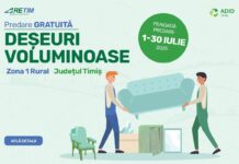 Începe campania trimestrială derulată de RETIM şi ADID de colectare a deșeurilor voluminoase predate gratuit în Zona 1 Rural Timiș
