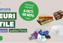 O nouă campanie de colectare a deșeurilor textile cu predare GRATUITĂ în Zona 0 Ghizela, județul Timiș!