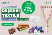RETIM și ADID Timiș continuă și în luna martie campania de colectare gratuită a deșeurilor textile în Zona 1 Timișoara