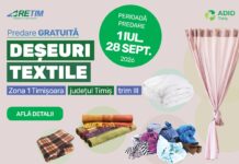 Nouă campanie RETIM și ADID Timiș, care vizează colectarea gratuită a deșeurilor textile în Zona 1 Timișoara
