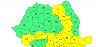 Săptămâna se încheie cu un Cod galben de vreme rea