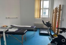Sală de kinetoterapie pentru pacienții Spitalului Clinic CF Timișoara. Recuperarea poate începe încă din perioada internării