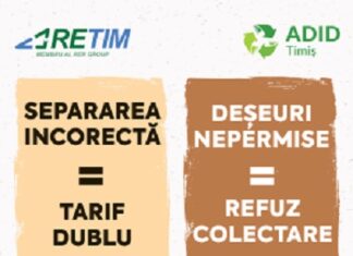RETIM și ADID Timiș reiau campania de informare „Colectează separat, neapărat! Evită penalizările”