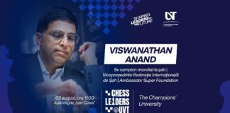Viswanathan Anand, campion mondial la șah și vicepreședinte al Federației Internaționale de Șah, vine la UVT pentru o întâlnire specială cu publicul timișorean