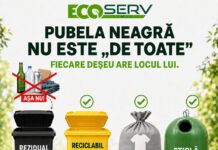 Pubela neagră nu este „de toate”. Mesaj din partea ECO SERV Timiș